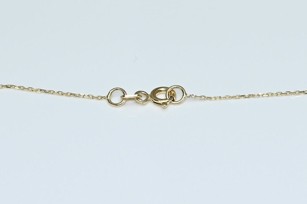 Solid Gold Dainty Letter Necklace, Real Gold Initial Necklace, Minimalist Alphabet Necklace For Her, Handmade Fine Jewelry By Selanica