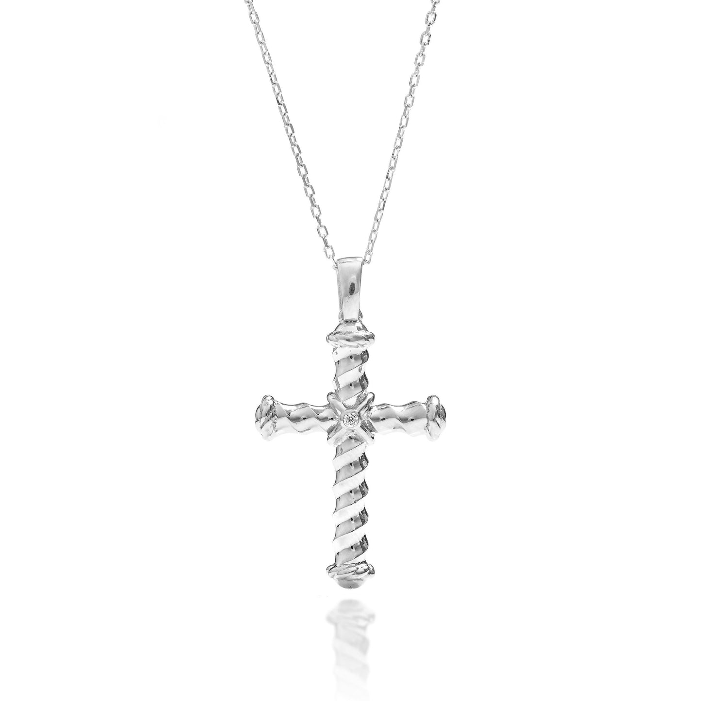 Solid Gold Cross Pendant, Real Gold Premium Cross Necklace, Handmade Fine Jewelry by Selanica