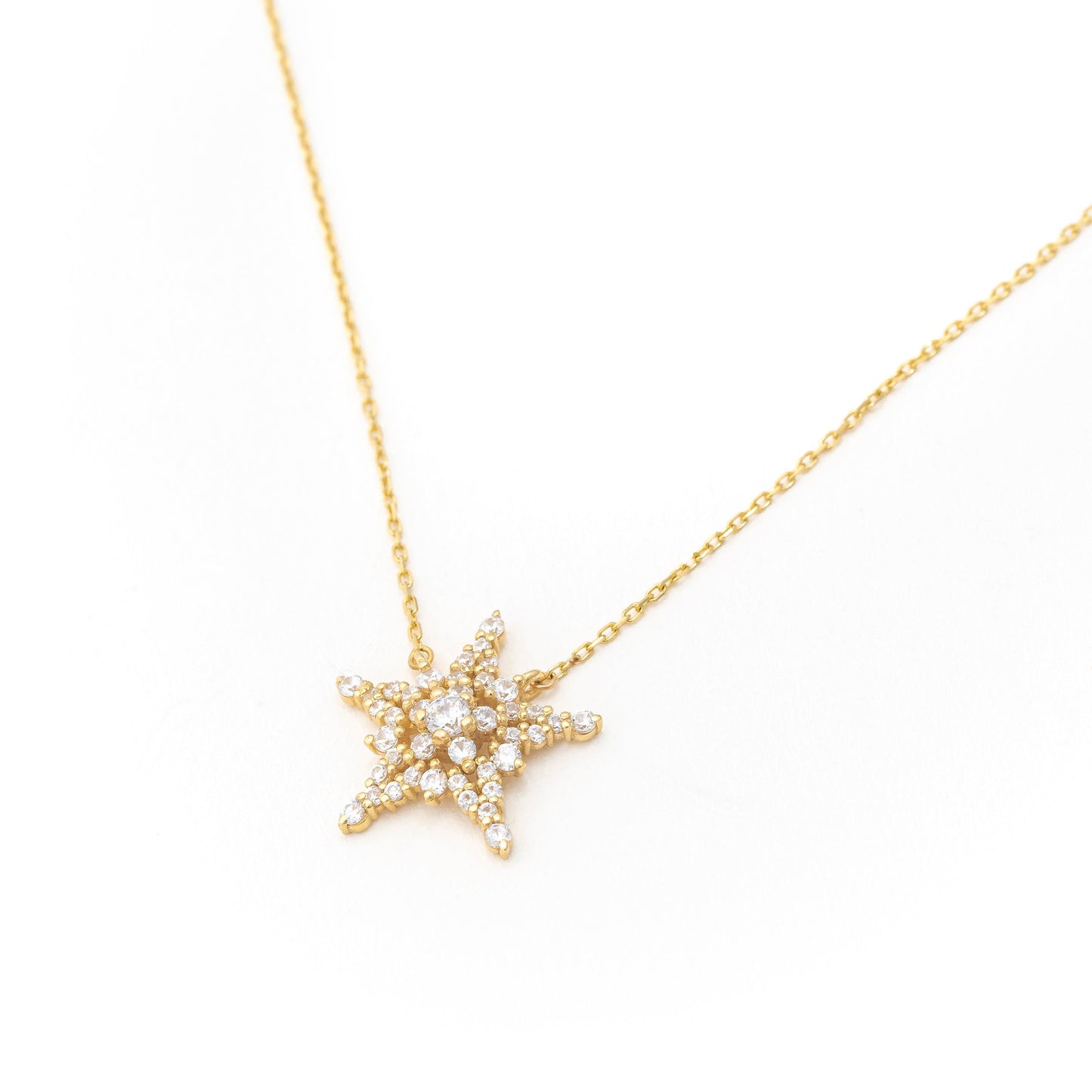 Solid Gold Starfish Necklace, Real Gold Unique Design Premium Necklace, Handmade Fine Jewelry by Selanica