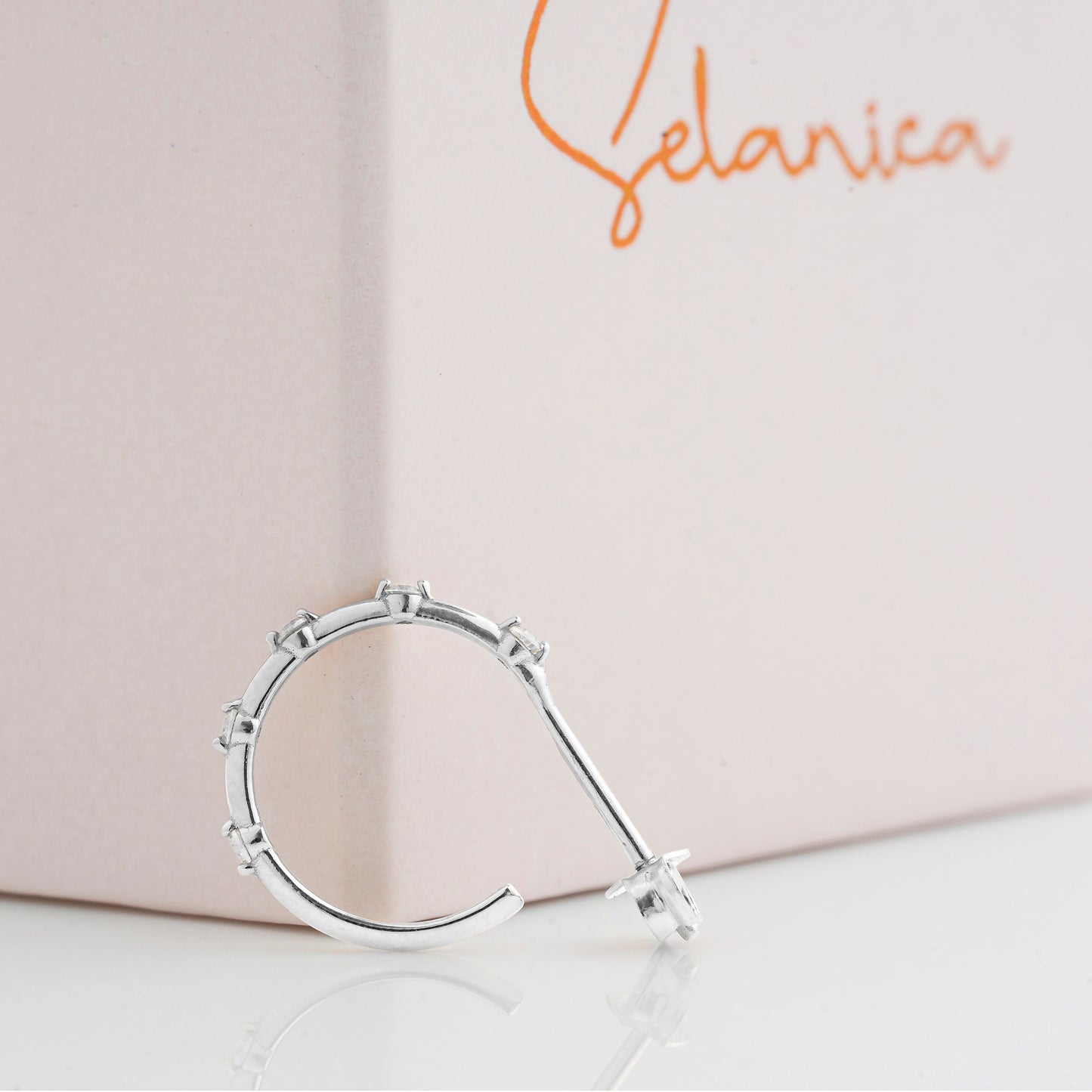 Solid Gold Dainty Circle Earrings, Real Gold Pair of Round Earrings, Premium Handmade Fine Jewelry By Selanica