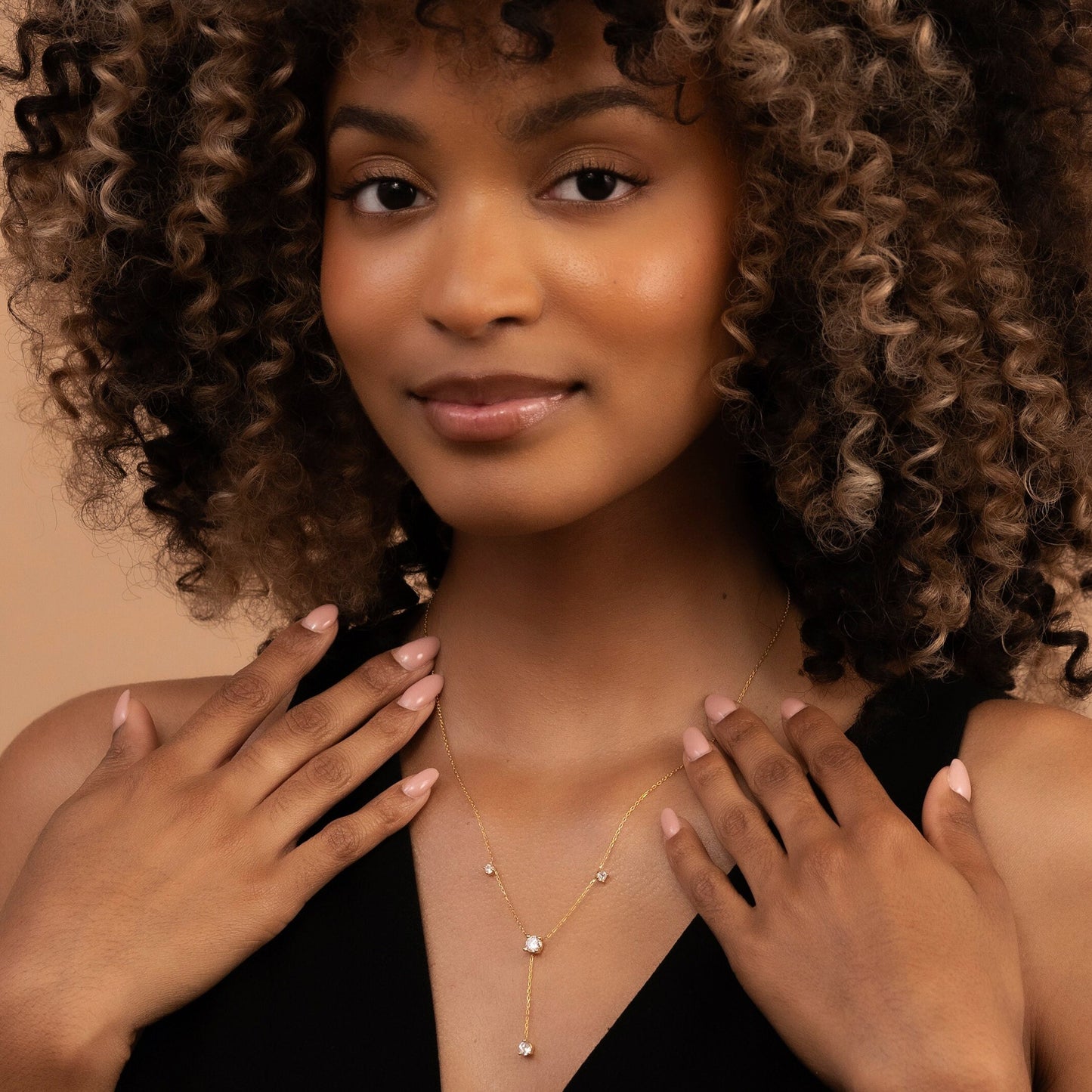 Solid Gold Lariat Necklace, Real Gold Premium Y Necklace, Handmade Fine Jewelry by Selanica