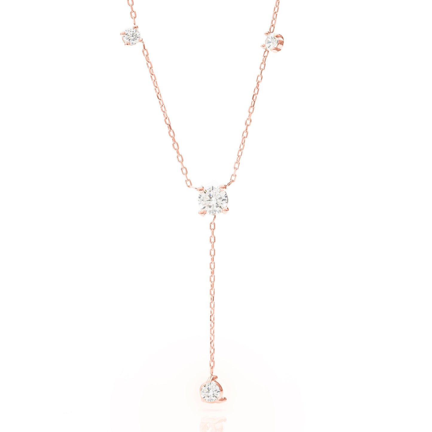 Solid Gold Lariat Necklace, Real Gold Premium Y Necklace, Handmade Fine Jewelry by Selanica