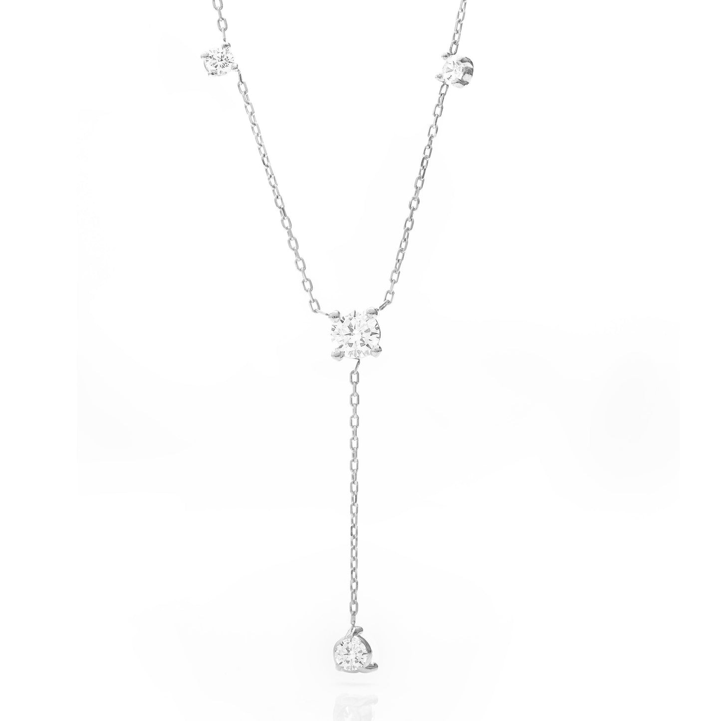 Solid Gold Lariat Necklace, Real Gold Premium Y Necklace, Handmade Fine Jewelry by Selanica