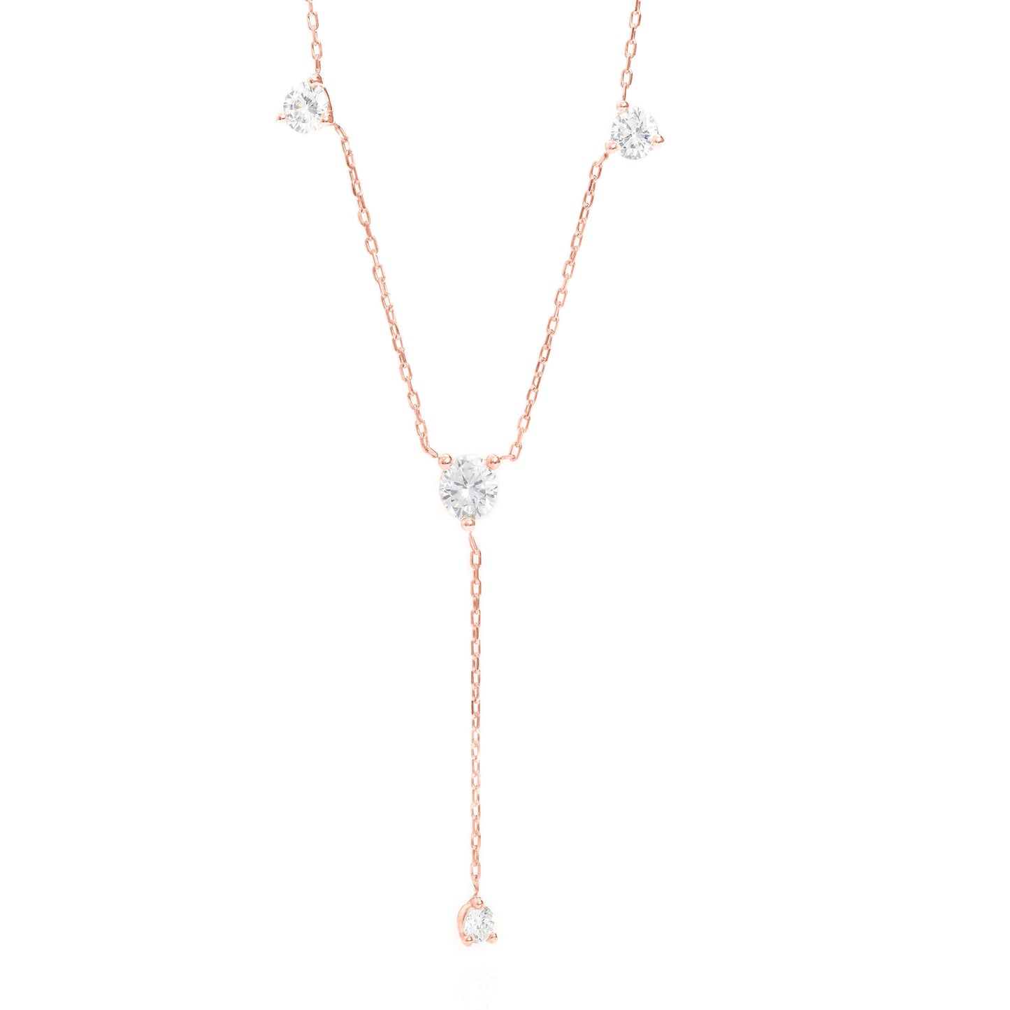 Solid Gold Lariat Necklace, Real Gold Dainty Y Necklace, Premium Lariat Necklace For Her, Handmade Fine Jewelry by Selanica