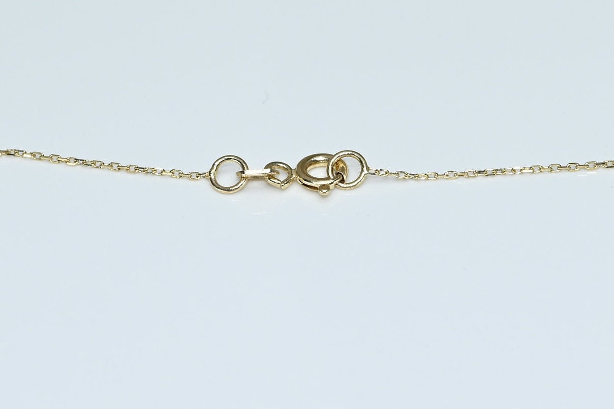 Solid Gold Dainty Cluster Necklace / Floral Design Real Gold Cluster Pendant / Necklace For Her / Handmade Fine Jewelry by Selanica