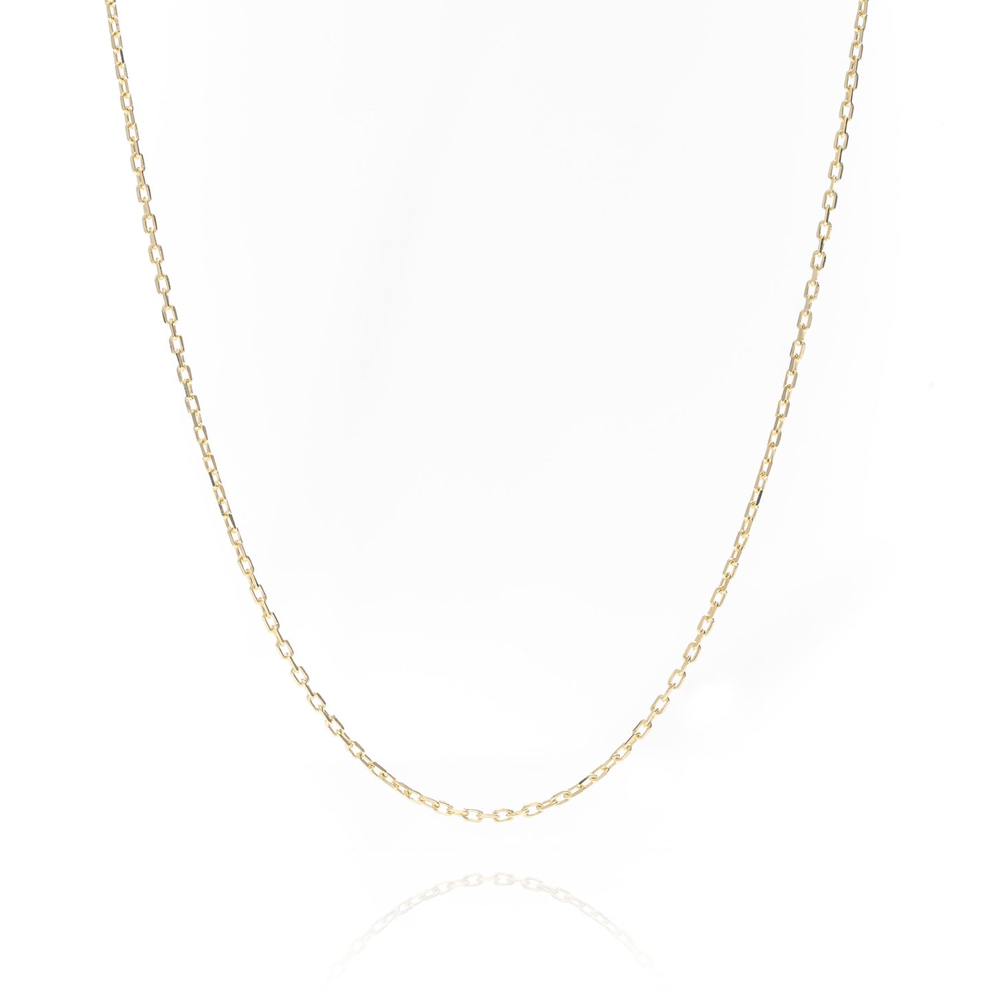 Solid Gold Diamond Cut Chain, Real Gold Dainty Chain, Premium Handmade Fine Jewelry by Selanica