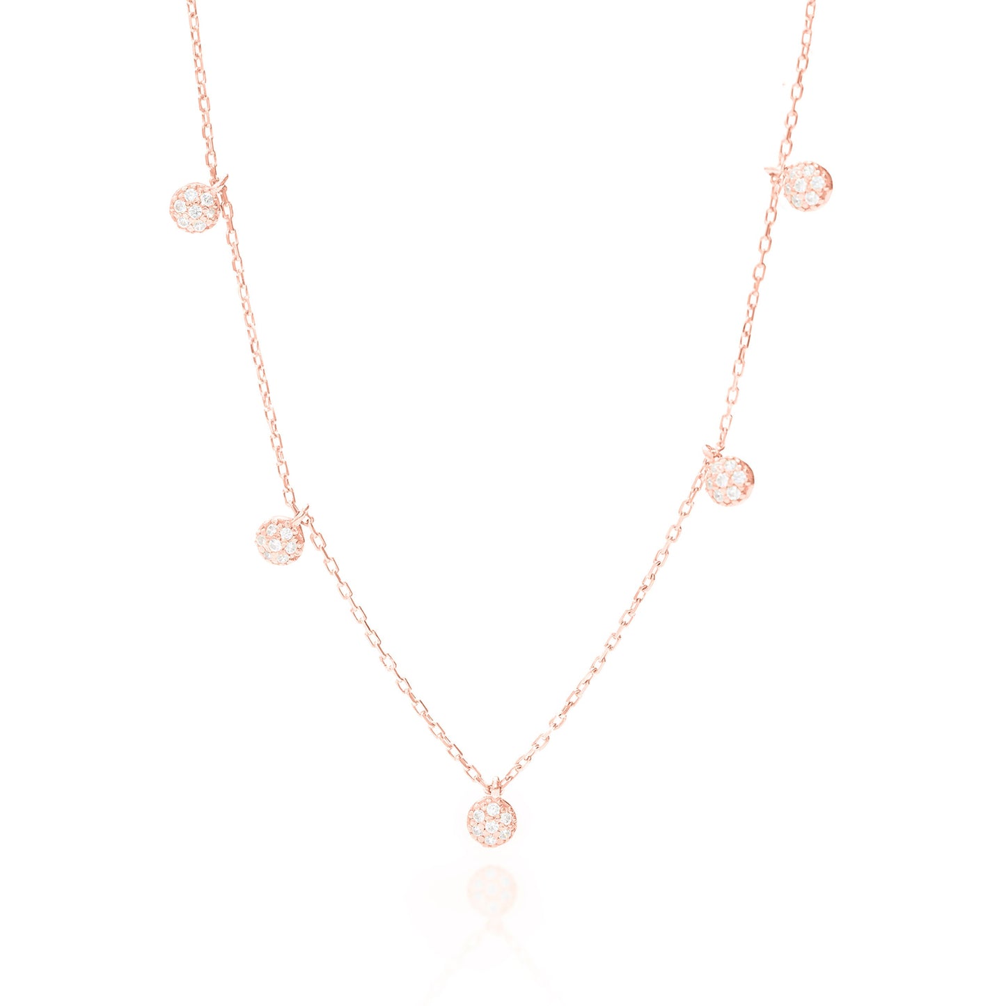 Solid Gold Dainty Floral Necklace, Real Gold Dainty Charm Necklace, Premium Necklace For Her, Handmade Fine Jewelry by Selanica