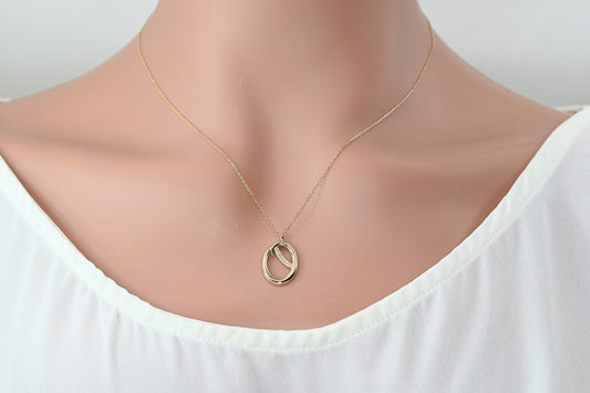 Solid Gold Letter O Moissanite Necklace / Real Gold Unique Design Initial O Pendant / Handmade Fine Jewelry  /  All Letters Available