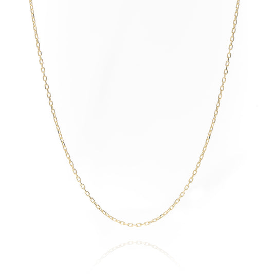 Solid Gold Diamond Cut Chain, Real Gold Dainty Chain, Premium Handmade Fine Jewelry by Selanica