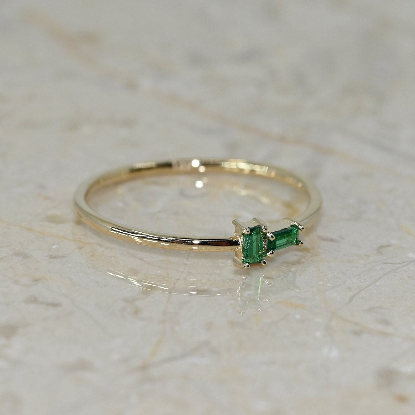 Emerald Band, Natural Emerald Ring, Vintage Band, Ornament Band, Stack –  Adina Stone Jewelry